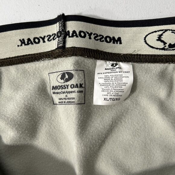 Mossy Oak Pants Men XL Tall Camo Thermal Fleece Base Layer APX - Picture 4 of 7